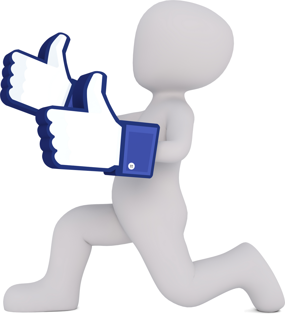 Thumbs up in Social Media Profile